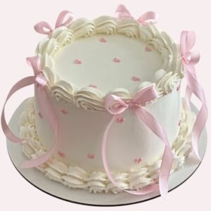 RIBBON BOW DECORATED CAKE