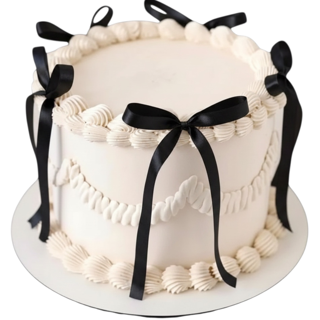 VINTAGE BOW CAKE
